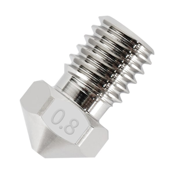 3D-printerdyse for 1,75 mm filament E3DV6 M6 gjenge krom zirkonium kobber messing print for hode 0,25 / 0,4 / 0,6 / 0,8