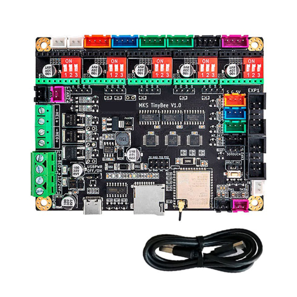 MKS TinyBee Moderkort ESP32-Wroom-32U 8M Flash ESP32-D0WD-V3 Chip Dubbel 32bit
