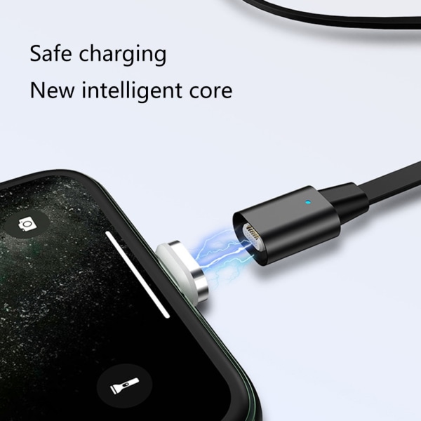 USB till Micro USB indragbar kabel Bekväm laddningssladd med magnetadapter Stöd för dataöverföring för smartphones Green