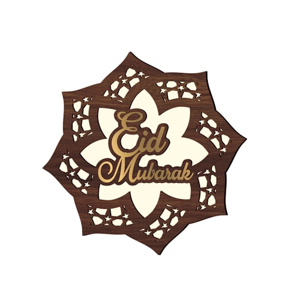 Eid Mubarak Led-ljusskylt Dekorativt hängbart prydnadshantverk för Eid-festivalen inomhus utomhusfestbakgrund 4