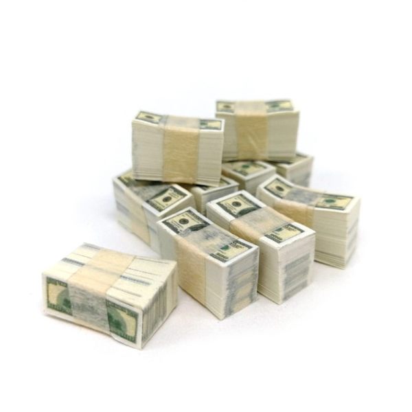 Mini Modell Sedlar Fickdollar Sedel 100 Delar Tillbehör för Dockhus Fickdollar Sedlar 100 Mini Modell
