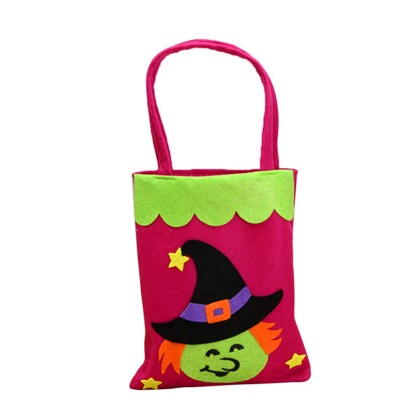 Handväskor Halloween Portable Cartoon Pumpkin Witch Shopping Förvaringsdekorationer Red Witch Tote Bag