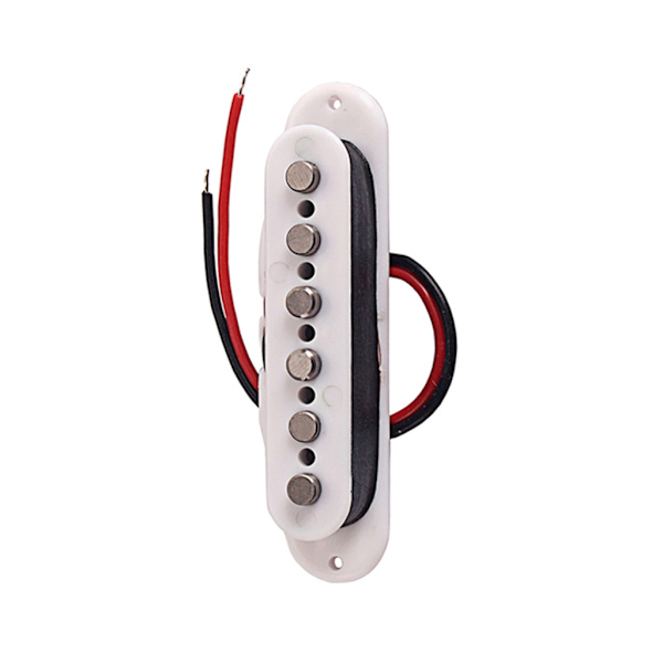 Single Coil Pickup Alnico 5 Strat Pickuper Halsgitarr Pickuper förskjutna för Strat Squier elgitarr, vit
