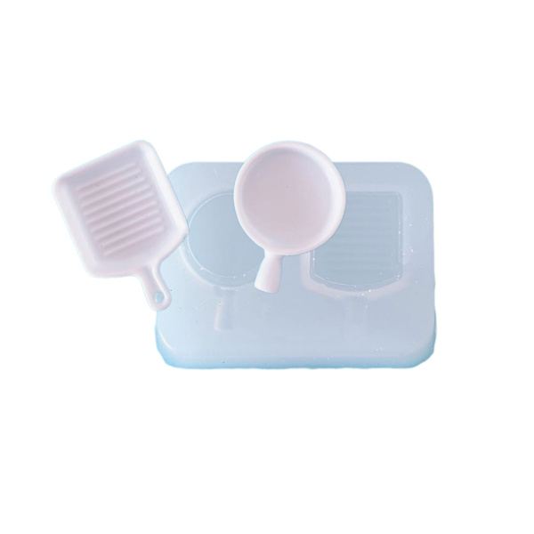 Miniatyr Dessertbricka Form Miniatyrmatlek UV-hartsform för DIY-kök 6 styles