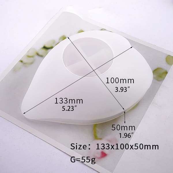 Blomsterbladfat Silikonform Hjerteformet Godteriskål Resin Form Støpeform