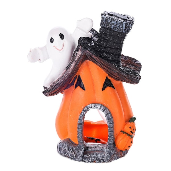 Fisktankar Hartsdekoration Akvarier Halloween Pumpa Hus Landscaping dekorationer Grotthus Shelter House Ornament