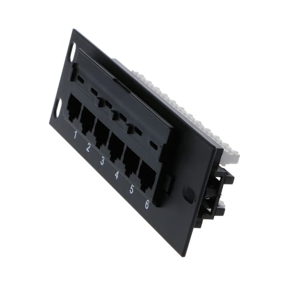 6-Port CAT5e Skærmet Patch Panel 10G Klar Metalhus Farvekodet Mærkning