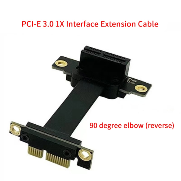 Höghastighets PCIe 3.0-förlängningskabel PCIE 1X till PCI-E 1X 90-graders vinkelförhöjningsadaptersladd - 5 cm längd