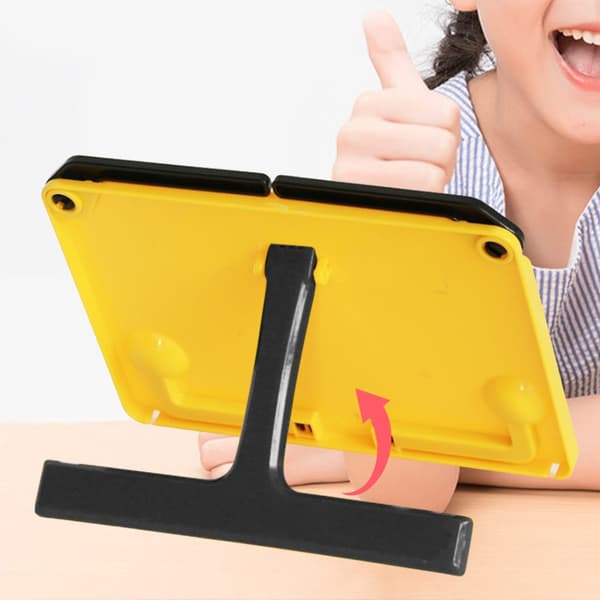 Sammenklappeligt musikstativ til skrivebord med sideclips, holder til noder
