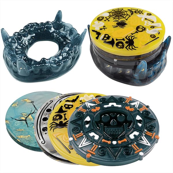 5x Fangs Coaster Stand Opbevaringsforme Silikoneforme til Epoxy Resin Støbning