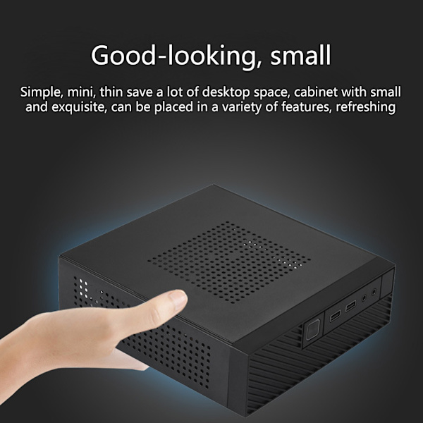 FH06 HTPC för Case Compact PC Gaming for Case Mini Desktop Chassi Dator Enkl