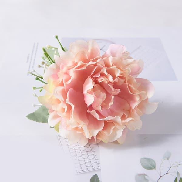2-pack eleganta gardinhållare konstgjord blomma dekorativa repbindningsklämmor Green