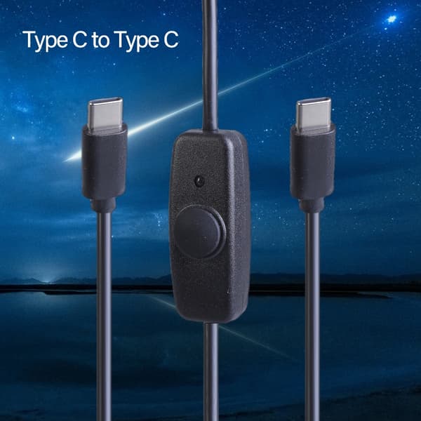 480Mbps Han til Han Stikledning USB C Strømkabel med Integrerede Kontakter