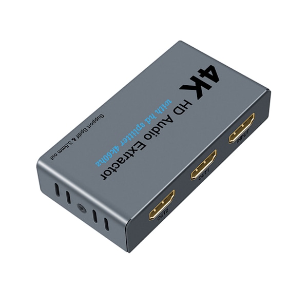 4K Splitter One In Two Out AUX Extractor In 3,5 mm Stereo Converter Adapter för Full HsD TV Monitorer Projektorer Satellit UK