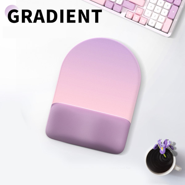 Ergonomisk Gradient Musematte med Håndleddsstøtte i Memory Foam og Sklisikker Base B
