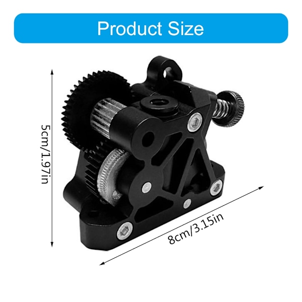 Store Ekstruderingsgear Direkte Drev Ekstruder til 3D Printer Opgraderinger Aluminium RM