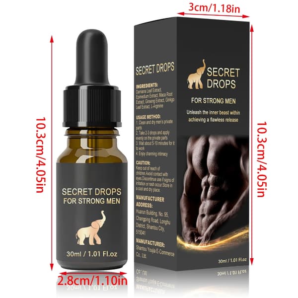 30 ml flytende dråper for menn, forsinker ejakulasjon, sterke hemmelige dråper, mann lykkelig dråpe