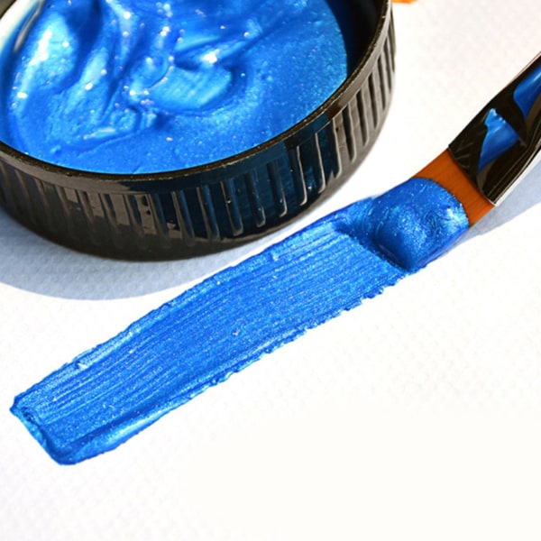 Metallisk akrylfärg 12 ml standard konstfärg för målning på duk Metall plasttyg och trähantverkstillbehör