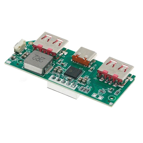 2 stk TYPE C USB 5V 3A Litiumbatteri Digital Skjerm Hurtiglademodul