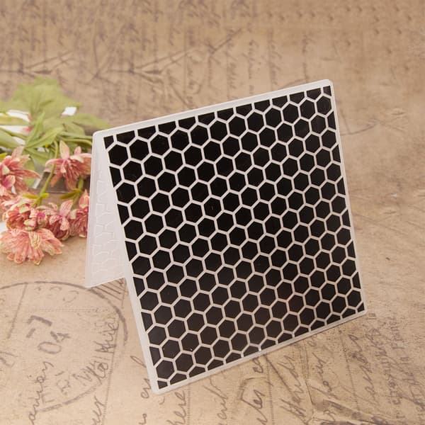 Honeycomb Teksturert Pregefolder for Invitasjonskortlaging Scrapbooking