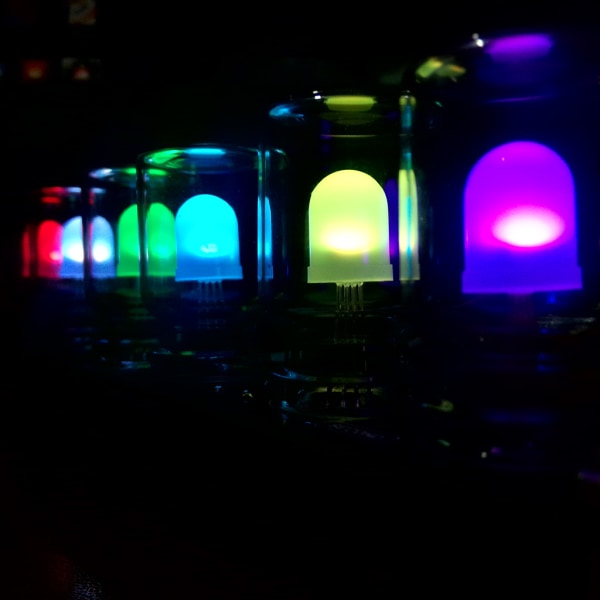 Imitera Full Color RGB Glow Tube Clock Gift Creative RGB Color Clock Kit 51 SCM DIY Electronic Kit Colorful Light Clock