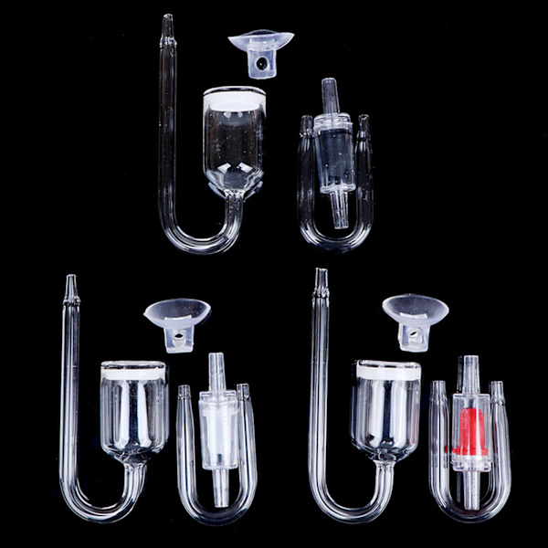 CO2-diffusor 4 stk. til Nano Kit Transparent Glas Øger CO2-mætning Black