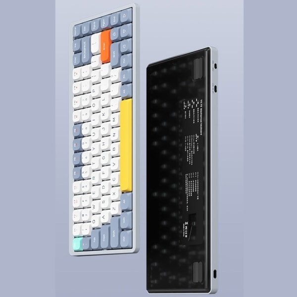 Ergonomiskt speltangentbord 84 tangenter Mekaniskt tangentbord BT5.0/2.4G/ USB 3 lägen Anslutning Tangentbord Högkapacitetsbatteri B