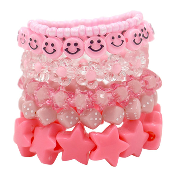 Smile Dice Tähtihelmillä Koristeltu Rannekoru Pinottava Charmi Ranneke Kesä Ranta Boheemi Kerrostettavat Rannekorut Naisille Tytöille