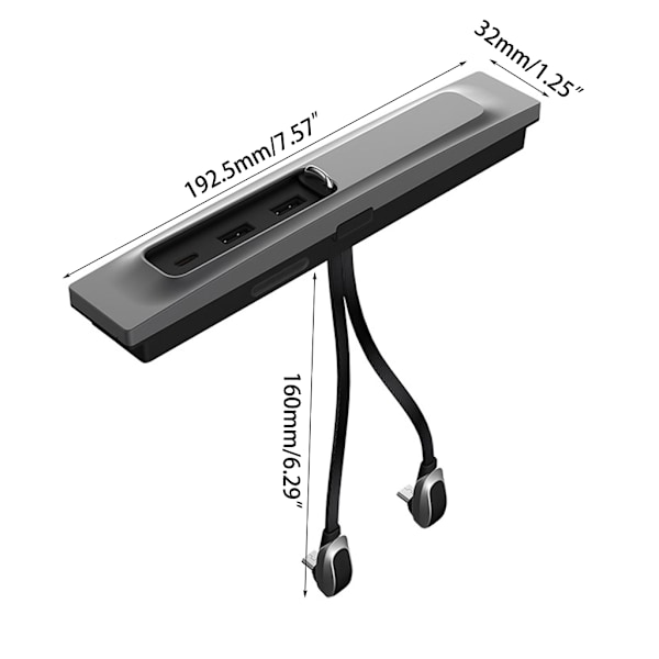 Dockningsstation Driven Splitter Förlängning USB Spiliter för