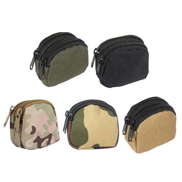 Nylon Taktiskt midjeväskor Dubbla fickor Miniplånböcker Penningnycklar Handväska Utomhus Liten bruksbältespåse Slittålig ArmyGreen