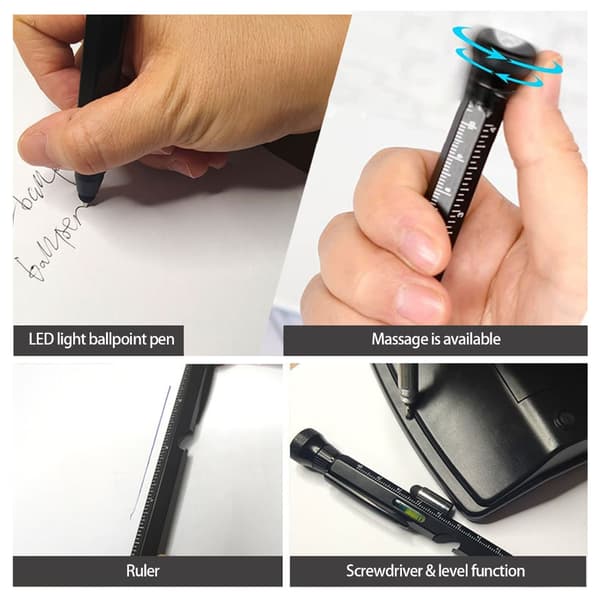 7 i 1 Multiværktøjs Pen Sæt Multiværktøjs Gadgets til Mænd Jule Strømpefyld