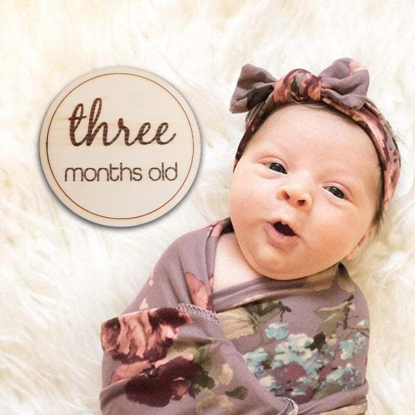 1-12 Boho månader baby månatliga milstolpekort Baby Fotokort Födelseskylt Fotografisk rekvisita