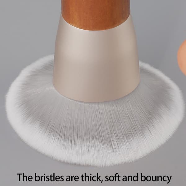 Blød fiber oval ansigtsmakeupværktøj, blending, buffing concealerbørste til kvinder