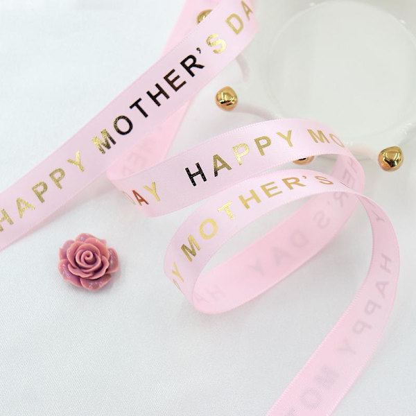 Grattis på Mors dag Band 10/50/100 Yard Bronzing Craft Ribbons Roll 10 yard