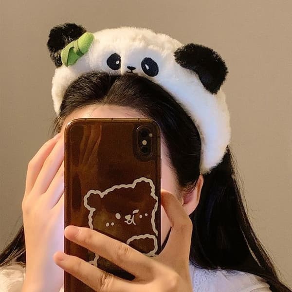 Bløde Panda Øre Hårbøjler Kostume Elastisk Hårbånd Nyhed Fest Hårbøjler