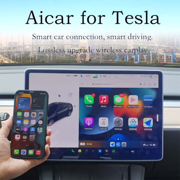 MINI Box Trådlös Android Auto CarPlay För