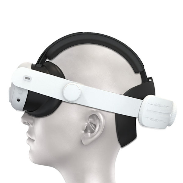 Justerbart huvudband för Quest3 Bekvämt VirtualReality-glasögon Huvudband Ergonomisk design för spelupplevelse Pure white