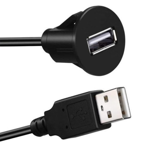 SUV Bil Dashboard Flush Mount USB hane till hona uttag förlängningspanel kabel 1M