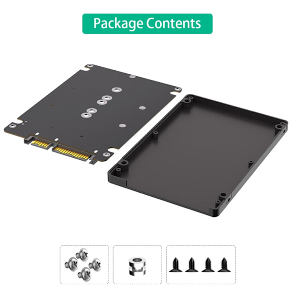 M.2 NGFF Msata SSD'er til SATA3.0 2,5 tommer Adapter Harddisk Kabinet