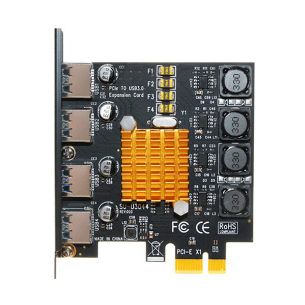 4-portars USB 3.0 PCI för Express Riser Card PCI-E expansionsadapter PCIE USB3.0 HUB för NEC Drive Free Controller Cards Ex.