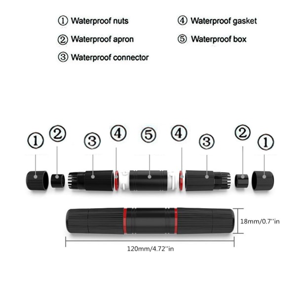 Dubbel för Head Outdoor LAN Coupler Adapter Hona till Hona RJ45 Ethernet Anslutning