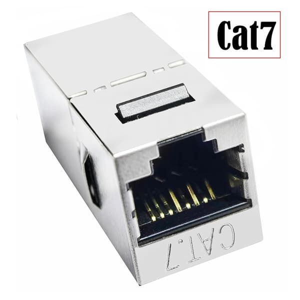 4 st Cat7 8P8C RJ45 Inline Skärmad Modulkoppling med Keystone Hona