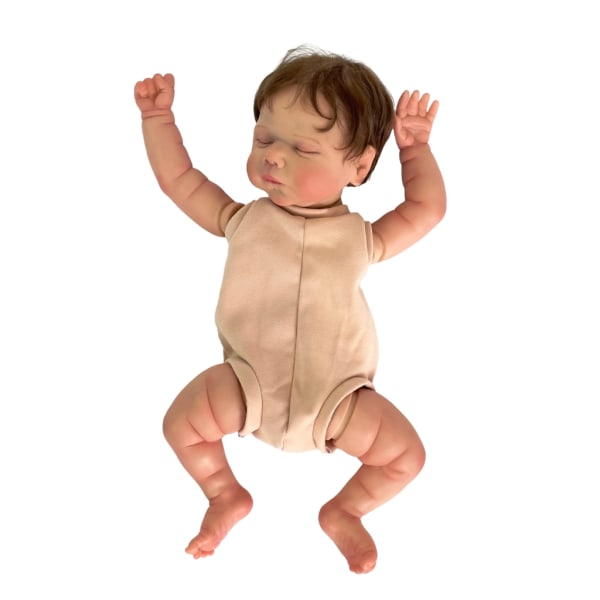 19'' Reborns Doll Kit Baby Doll Leksak Vårdande docka Realistisk handgjord mjuk oavslutad Baby Doll Barn DIY Pysselleksak