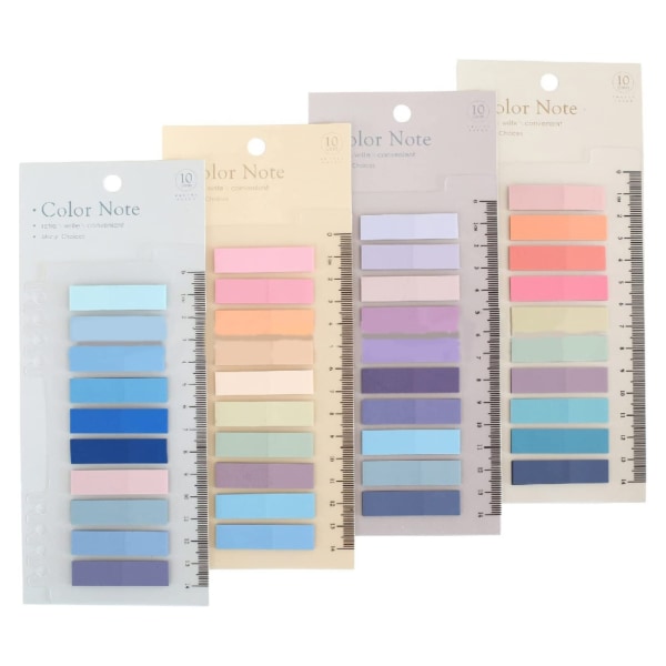 800 st Sticky Tabs, 4-pack Transparenta Indexflikar, Bokannotationskit, Bokflikar, Färgade Sticky Page Markers