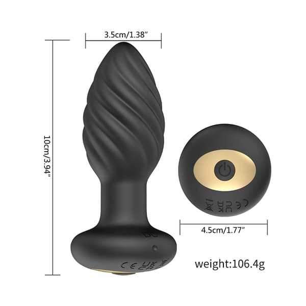 Trådlös fjärrkontroll Ass Vibrator Vibrerande Butt Plug Man Prostatamassager