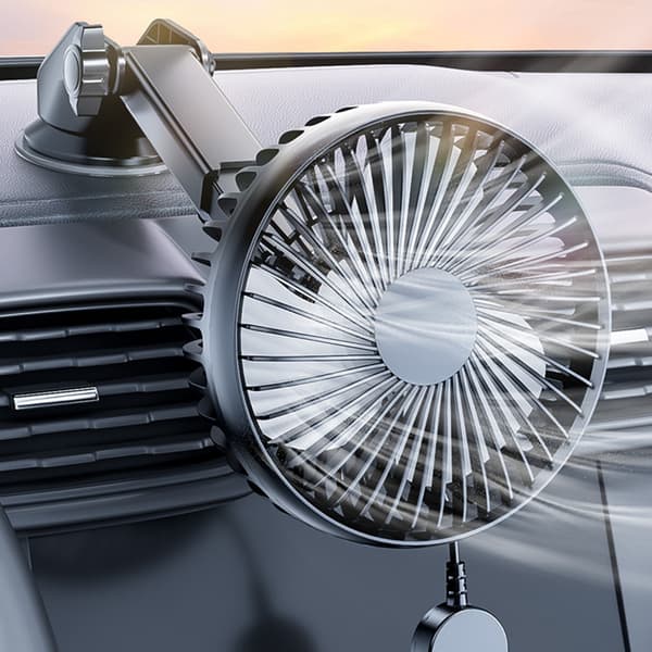 Bil Sugekop Ventilator Instrumentbræt Forrude Montering Køleventilator Luftcirkulationsventilator