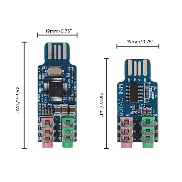 Drive-fritt USB ljudkort Dator Extern ljudkortsmodul Laptop ljudkort CM108 USB -ljudkort Chipbyte Standard