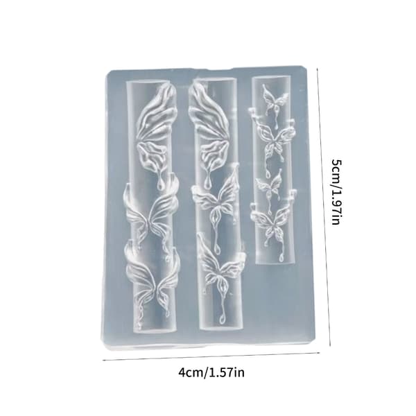 3D Neglekunstforme Sommerfugl Tema Neglekunst Skabelonforme Silikone Tekstur