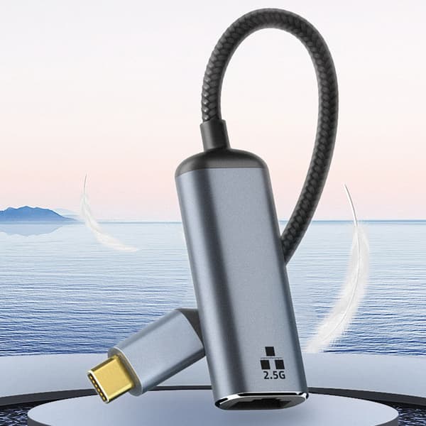 USB C til Ethernet-adapter 2500 Mbps rask kablet nettverkstilkobling