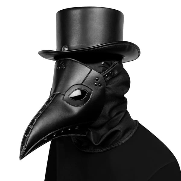PU Läder Gentleman Hat Magic Hat Punk för kostym Cosplay Hat Accessoarer Black